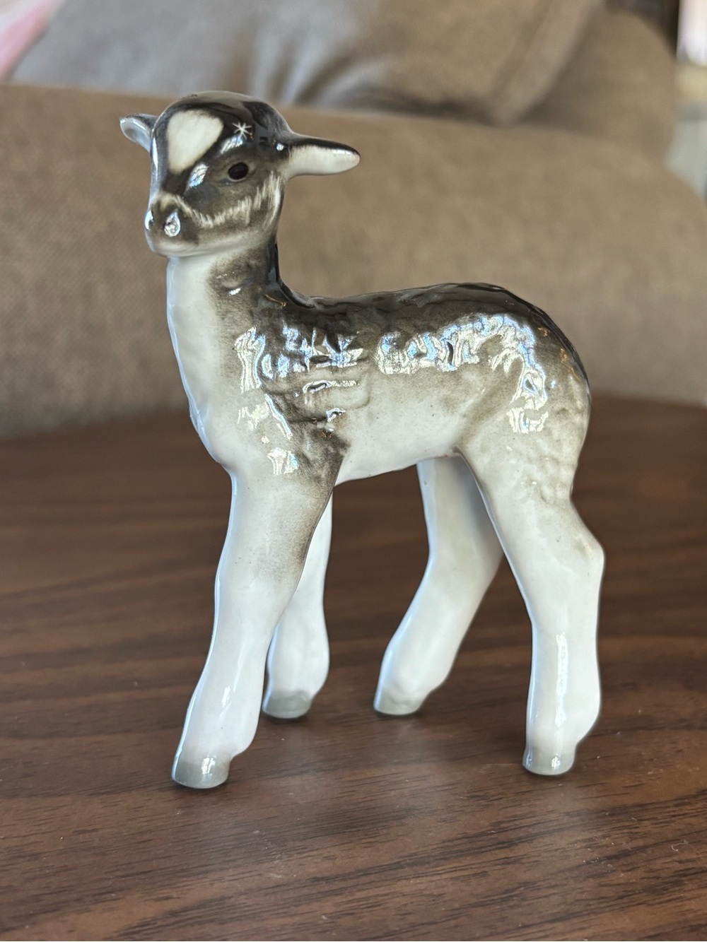 Vintage USSR LFZ Lomonosov Standing Lamb Porcelain Figurine Boris Vorobyev